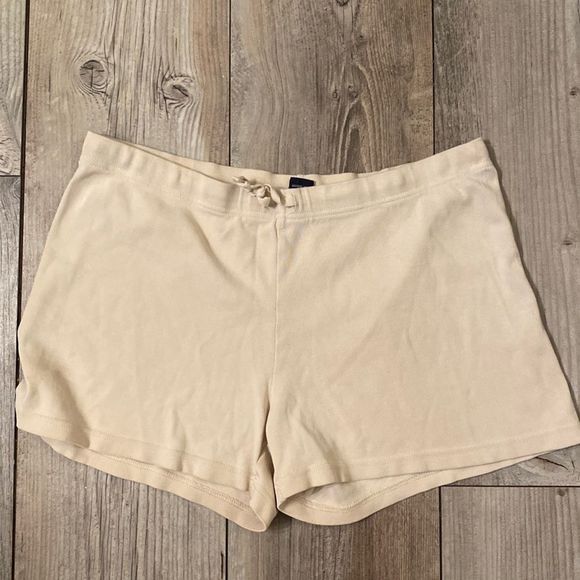 Gap Pajama Shorts Ribbed Cream Size Medium - Picture 1 of 4
